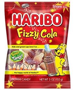 HARIBO FIZZY COLA PEGGABLE BAG 12/5 OZ