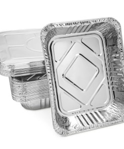 ALUMINUM STEAM TABLE PANS, 1/2 SIZE, DEEP, 100-COUNT