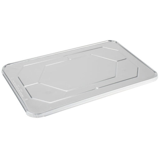 ALUMINUM STEAM TABLE PAN LIDS, 1/2 SIZE, 100-COUNT