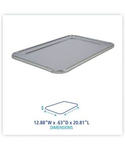 ALUMINUM STEAM TABLE PAN LIDS, FULL SIZE, 50-COUNT