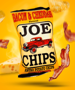 JOE CHIPS BACON AND CHEDDAR 28/2 OZ