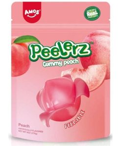 AMOS PEELERZ GUMMY PEACH PEG BAG 6 OZ