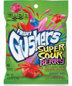 GUSHERS SUPER SOUR BERRY 8/4.25 OZ