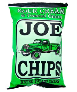 JOE CHIPS SOUR CREAM AND ONION 28/2 OZ