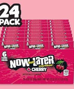 NOW & LATER TAFFY CHEWS CHERRY FLAVOR 24/0.93 OZ