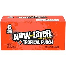 NOW & LATER TAFFY CHEWS TROPICAL PUNCH FLAVOR 24/0.93 OZ