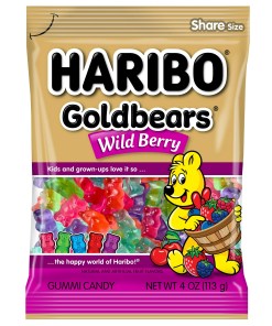 HARIBO GOLDBEARS GUMMY BEARS WILD BERRY 12/4 OZ