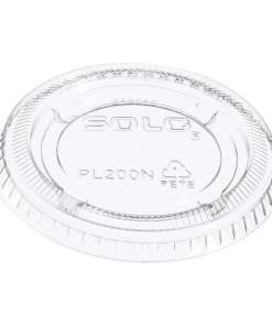 SOLO® PL200N MEDIUM 2 OZ CLEAR PLASTIC SOUFFLÉ/CUP LID 20/125