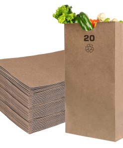 BROWN KRAFT PAPER BAG 20 IB,PAPER LUNCH BAGS, SMALL SNACKS, GEORCERY 500 BAGS