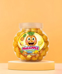 GUSHMELLO FRUITY GOOEY PINEAPPLE GUMMY JAR 55/0.35 OZ