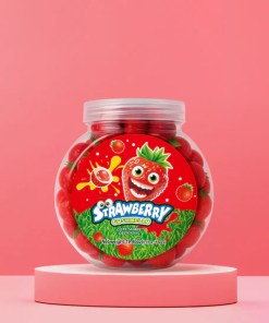 GUSHMELLO FRUITY GOOEY STRAWBERRY GUMMY JAR 55/0.35 OZ