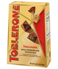 TOBLERONE MILK CHOCOLATE TRUFFLES HONEY AND ALMOND NOUGAT 1.14IBS