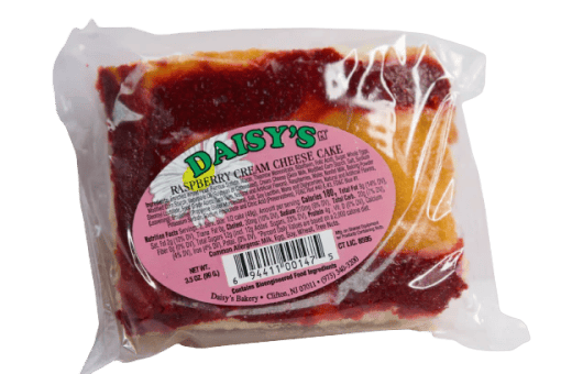 Daisy Raspberry DAISY’S RASPBERRY CREAM CHEESE WRAPPED CAKE 12/3.5 OZ – USA Concession