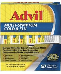 ADVIL - MULTI - SYMPTOM COLD AND FLU 50/1 TABLET